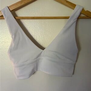 Chic White V-Neck Bralette